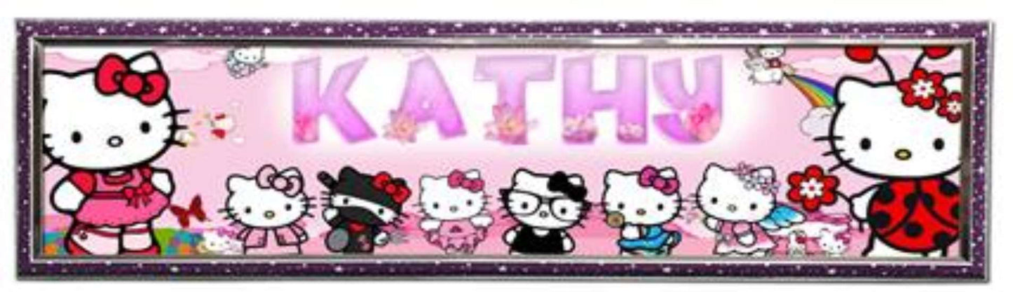 Hello Kitty - Personalized Poster with Hard Frame