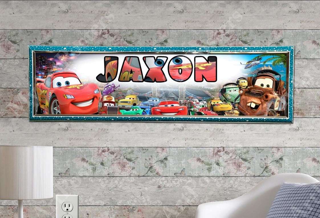 Disney Car - Personalized Poster with Hard Frame