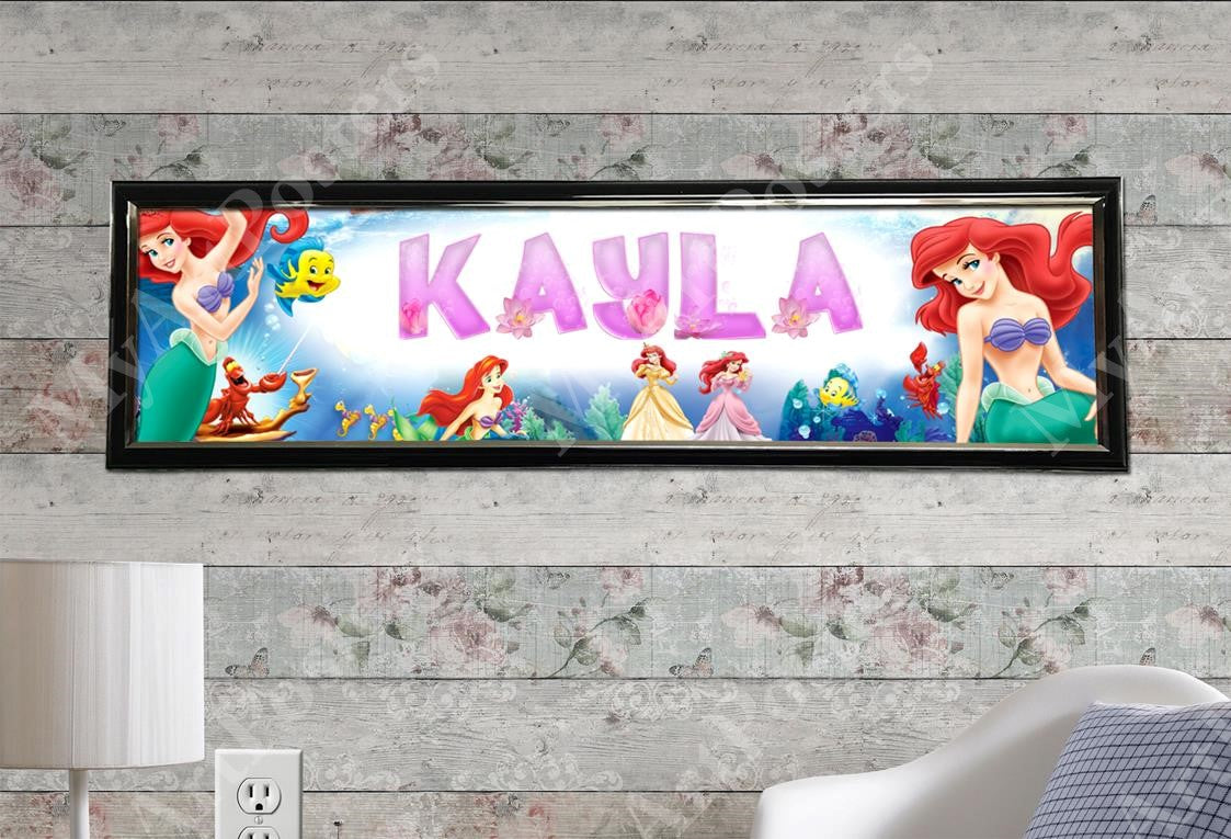 Princess Ariel - Personalized Poster with Hard Frame