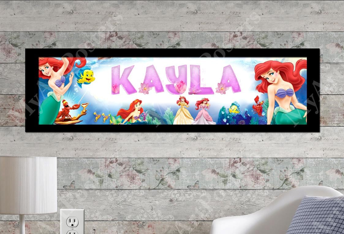 Princess Ariel - Personalized Poster with Matboard Frame