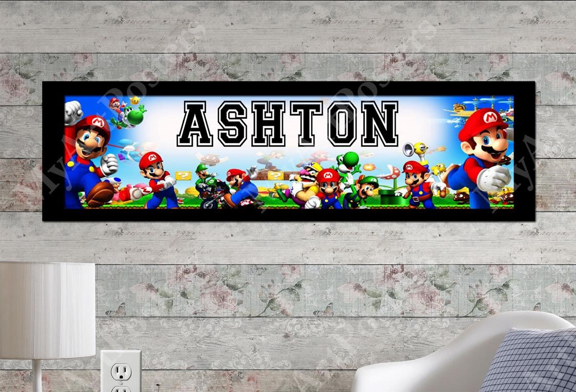 Super Mario - Personalized Poster with Matboard Frame