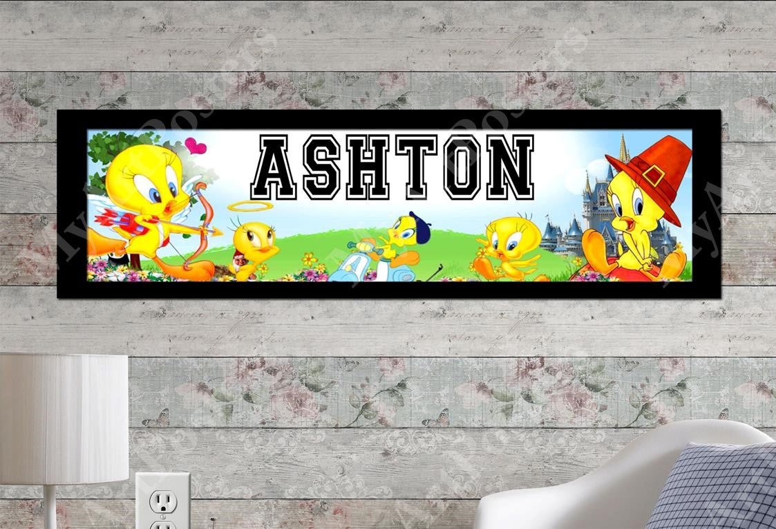 Tweety Bird - Personalized Poster with Matboard Frame