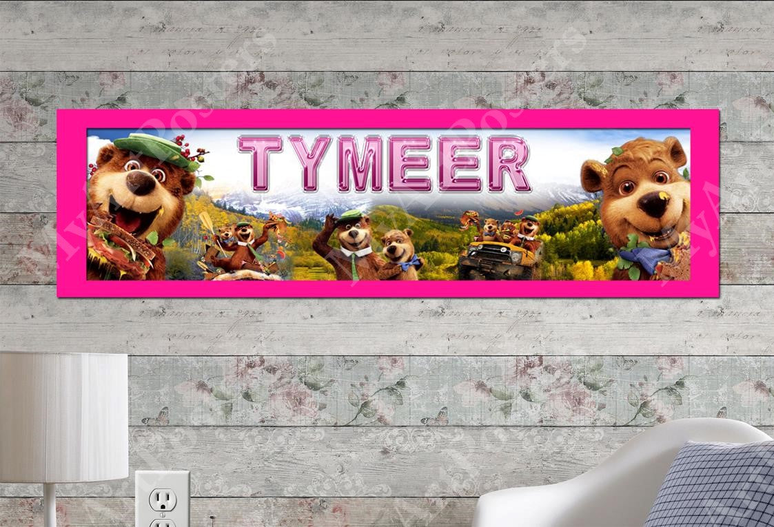 Yogi Bear - Personalized Poster with Matboard Frame