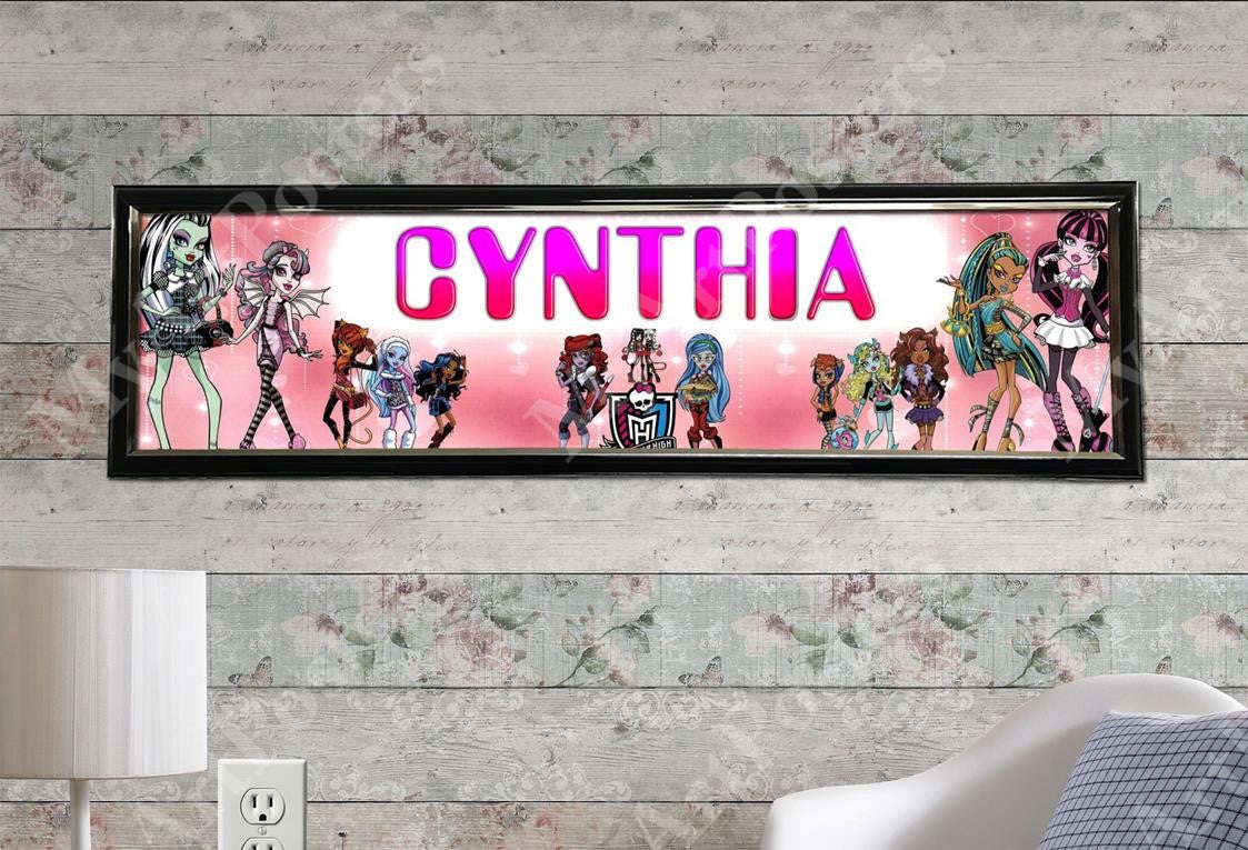 Monster High - Personalized Poster with Hard Frame