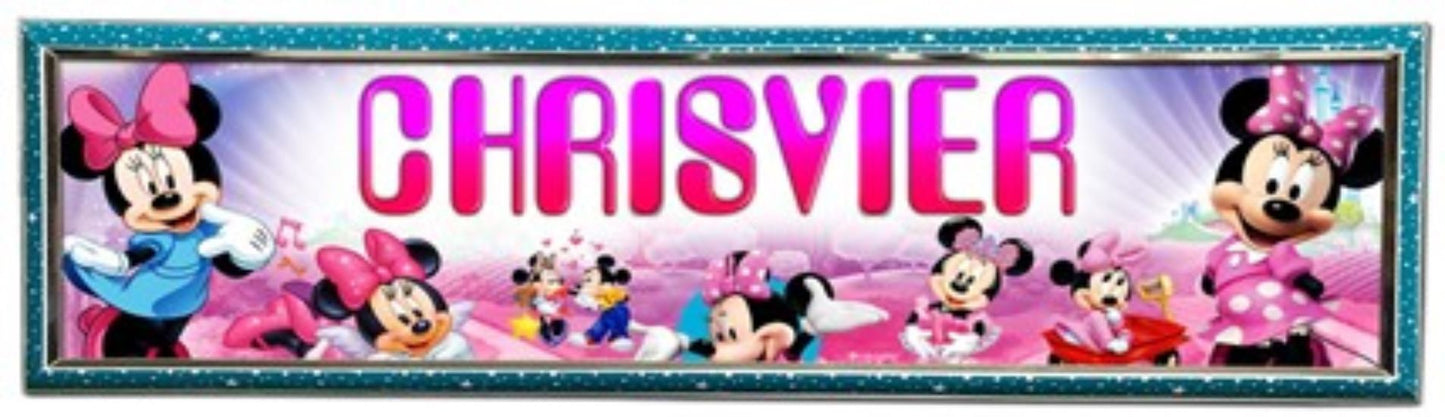 Minnie Mouse - Personalized Poster with Hard Frame