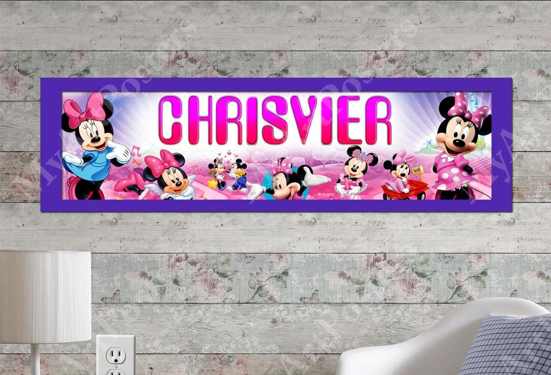 Minnie Mouse - Personalized Poster with Matboard Frame