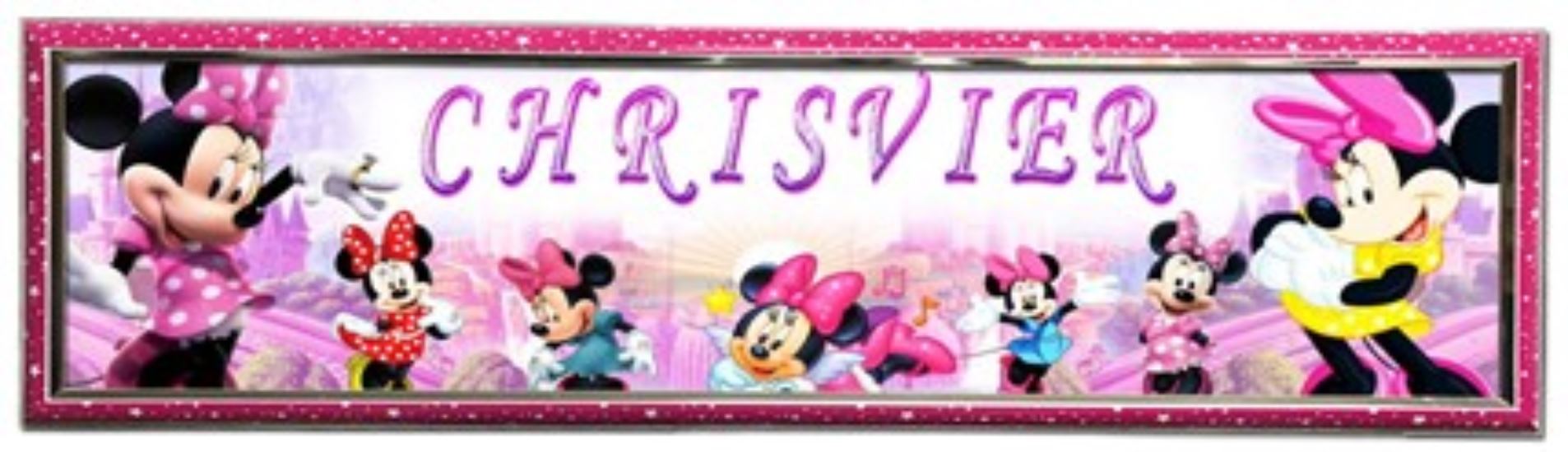 Minnie Mouse - Personalized Poster with Hard Frame