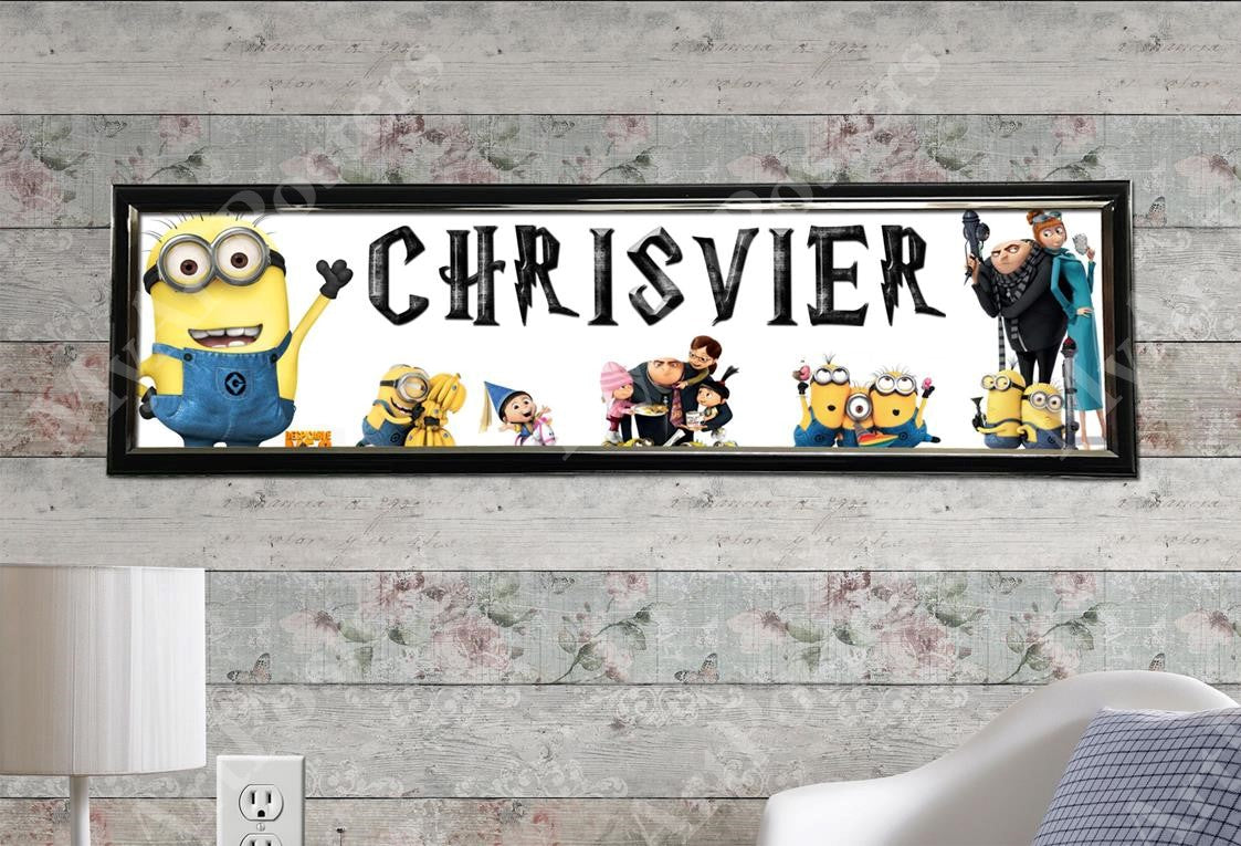 Minions - Personalized Poster with Hard Frame