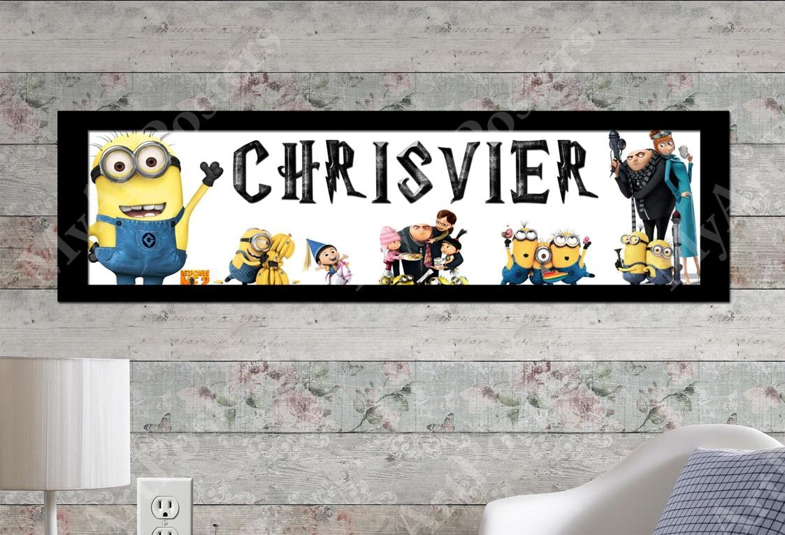 Minions - Personalized Poster with Matboard Frame