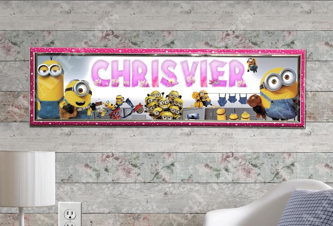 Minions - Personalized Poster with Hard Frame