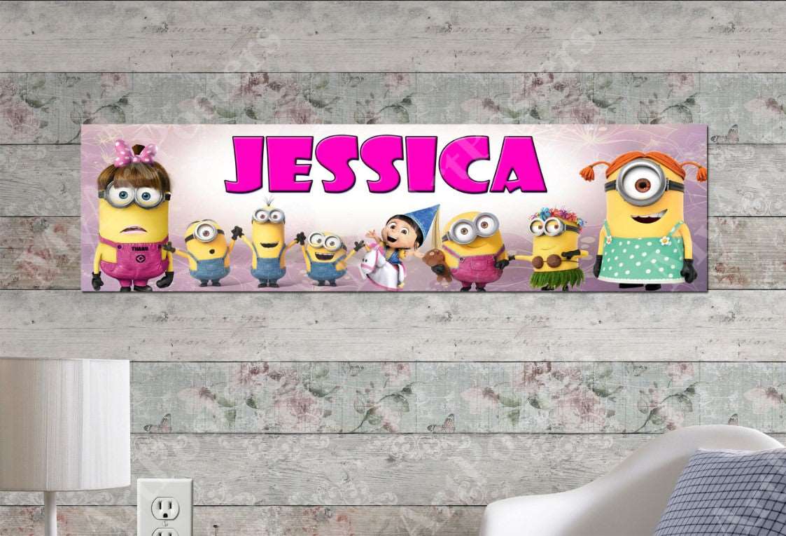 Girl Minions - Personalized Poster