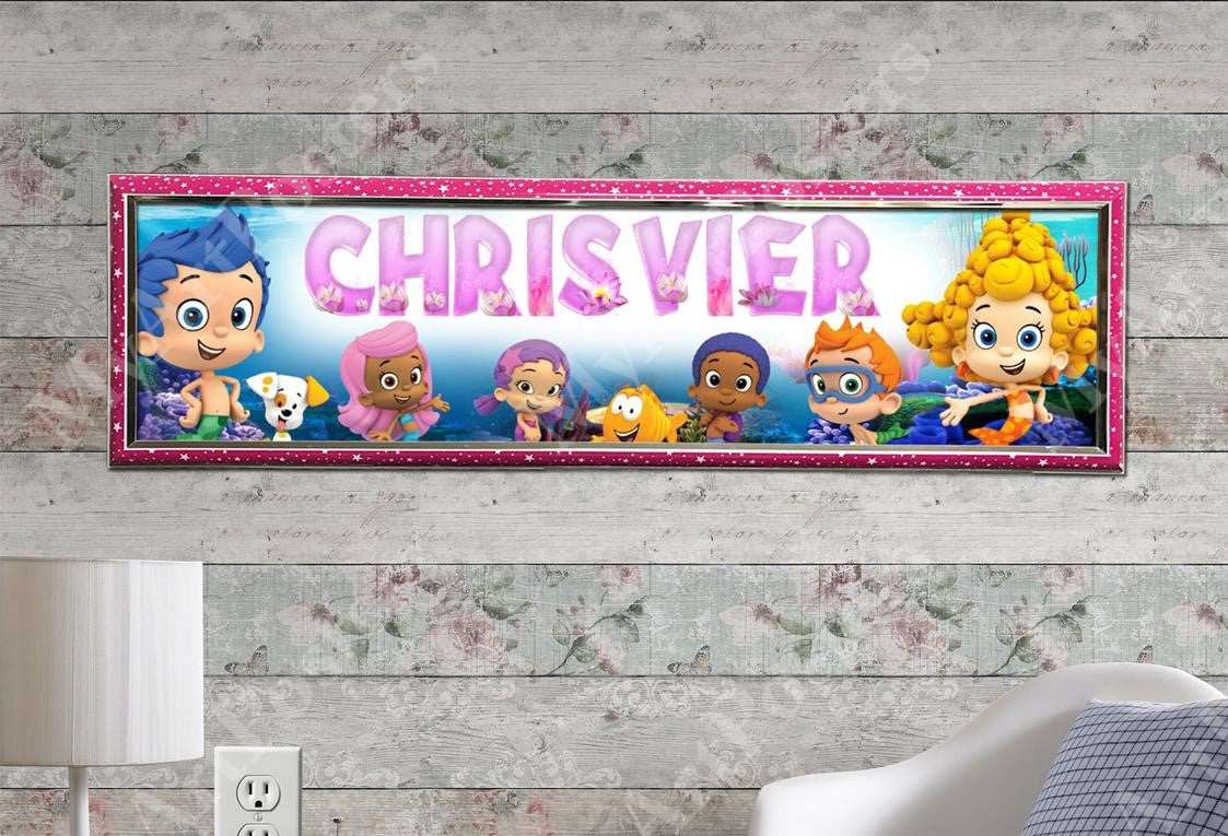 Bubble Guppies - Personalized Poster with Hard Frame