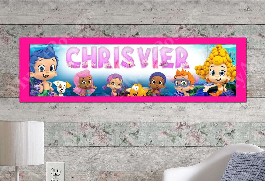 Bubble Guppies - Personalized Poster with Matboard Frame