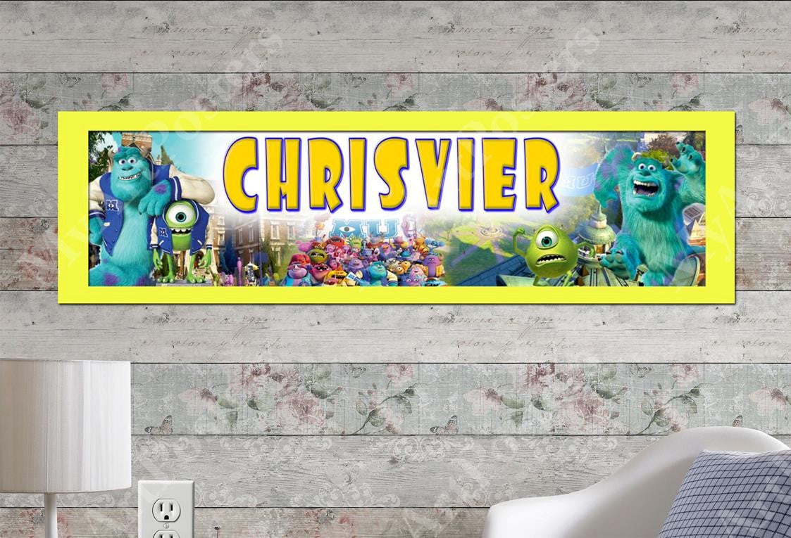 Monster University Inc - Personalized Poster with Matboard Frame