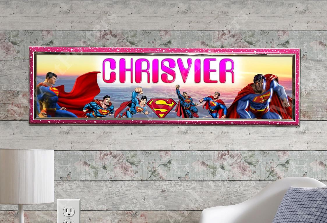 Superman - Personalized Poster with Hard Frame