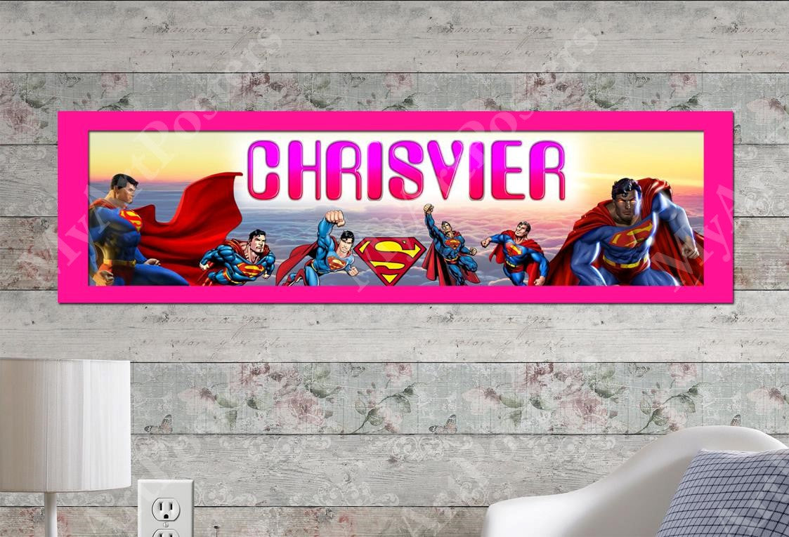 Superman - Personalized Poster with Matboard Frame