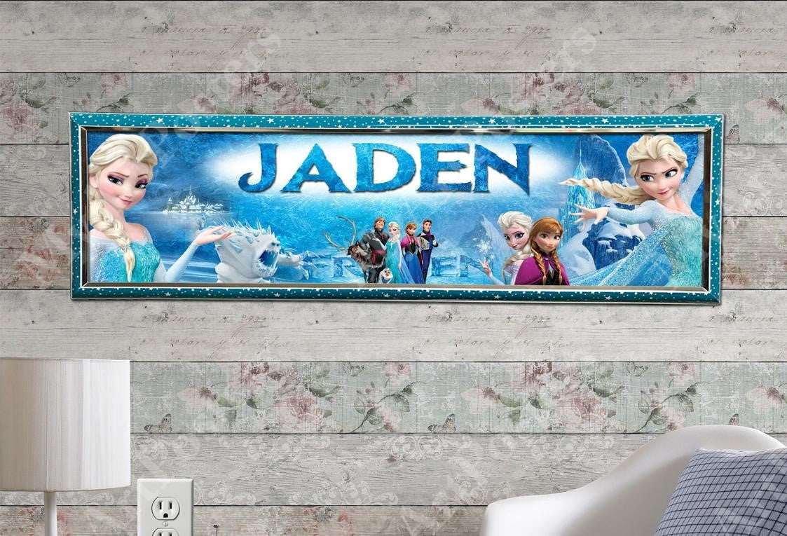 Frozen - Personalized Poster with Hard Frame