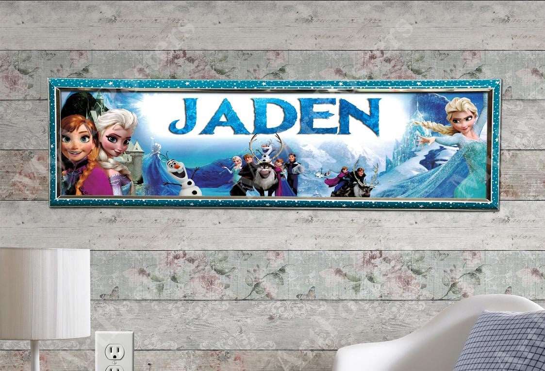 Frozen - Personalized Poster with Hard Frame