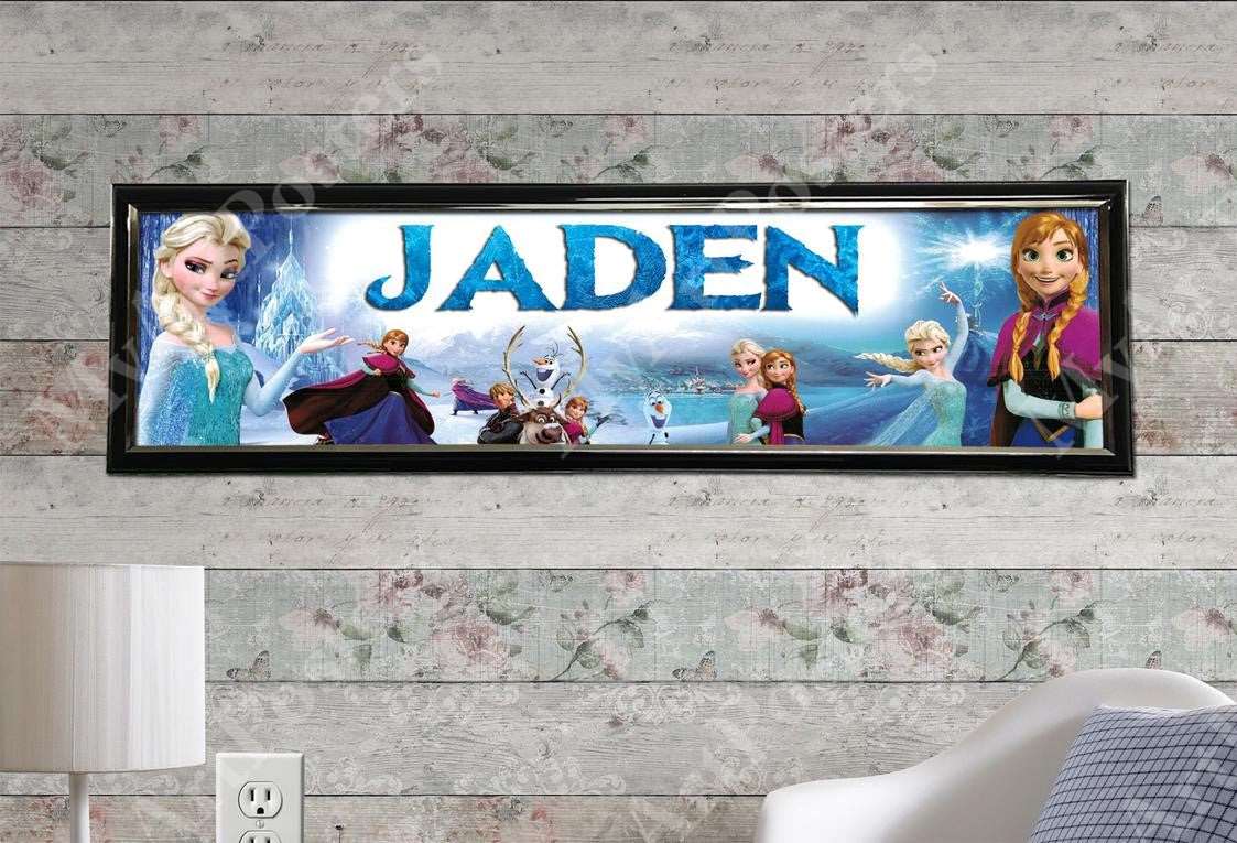 Frozen - Personalized Poster with Hard Frame