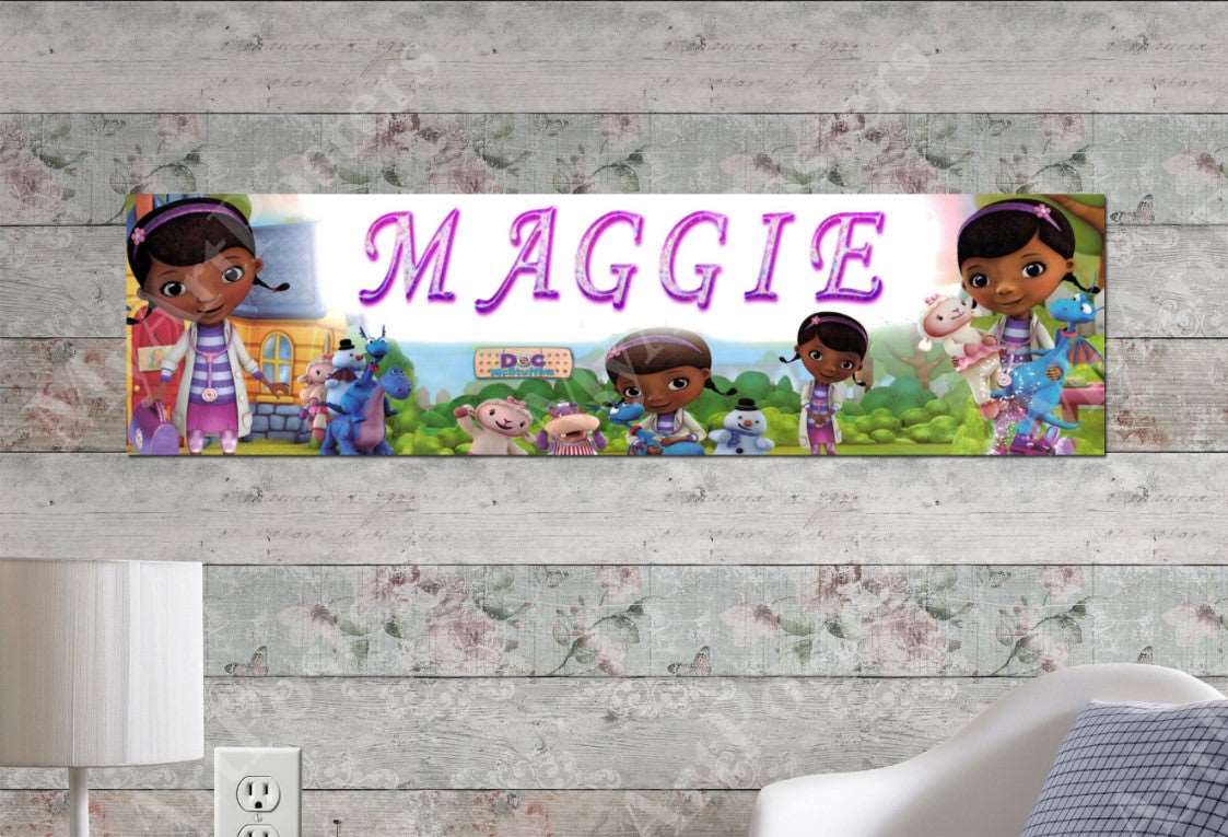 Doc McStuffins - Personalized Poster with Your Name, Birthday Banner, Custom Wall Décor, Wall Art #2