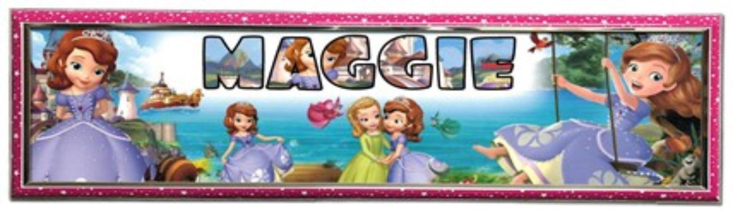 Sofia the First - Personalized Poster with Hard Frame