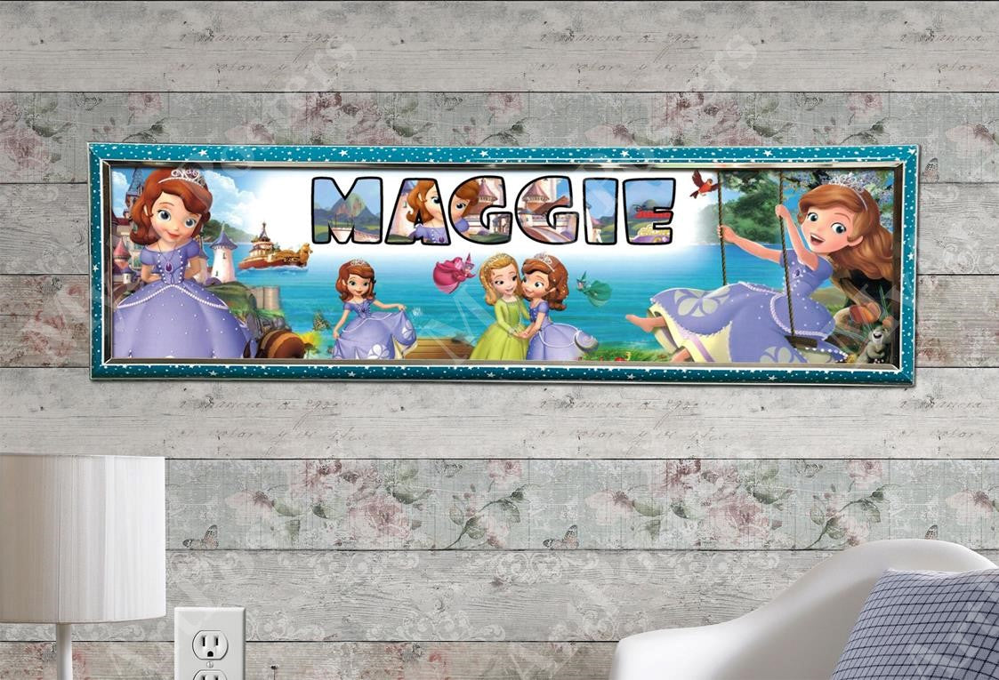 Sofia the First - Personalized Poster with Hard Frame