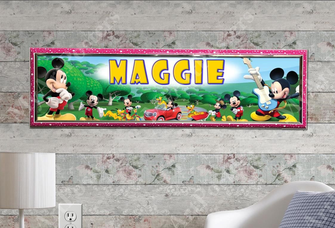 Mickey Mouse - Personalized Poster with Hard Frame