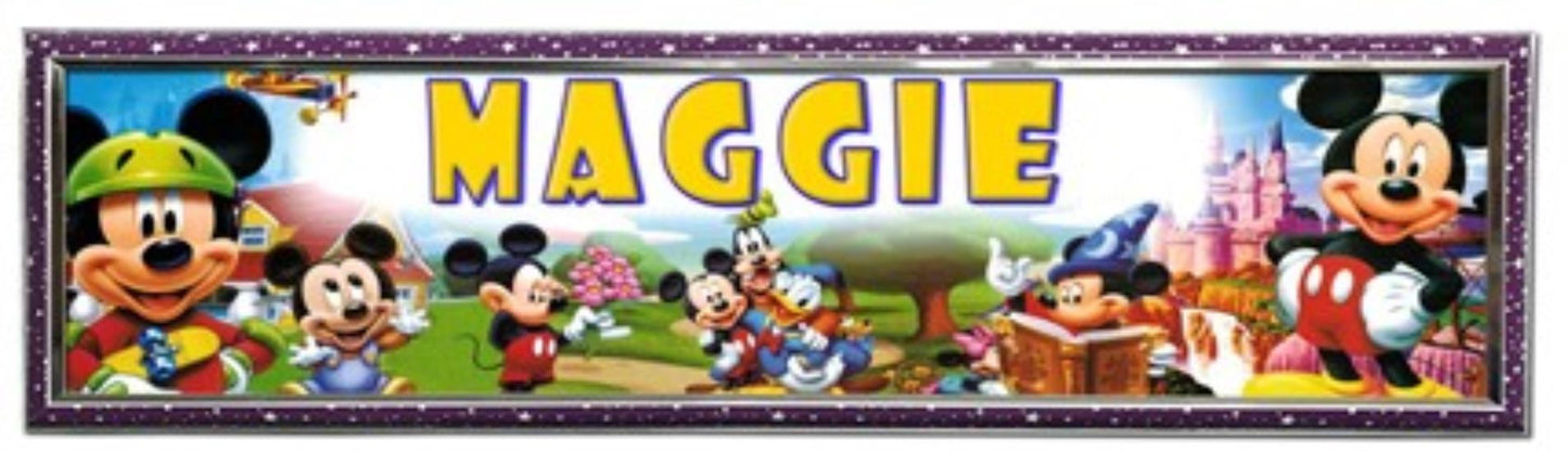 Mickey Mouse - Personalized Poster with Hard Frame