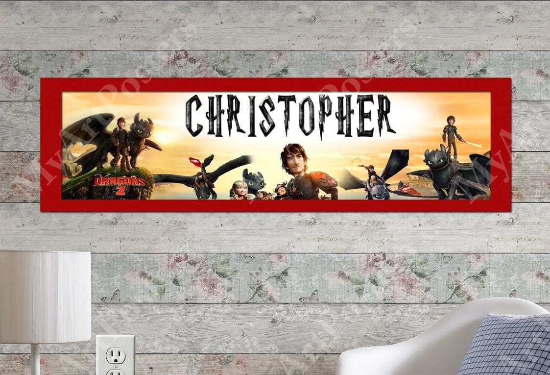 How to Train Your Dragon - Personalized Poster with Matboard Frame