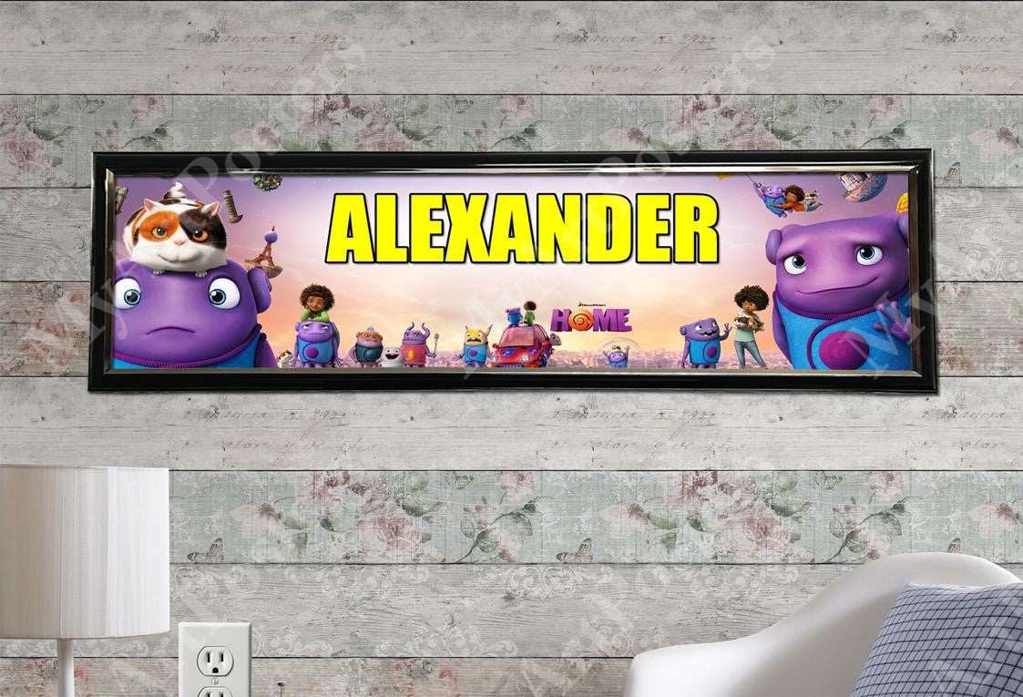 Dreamworks Home Movie - Personalized Poster with Hard Frame