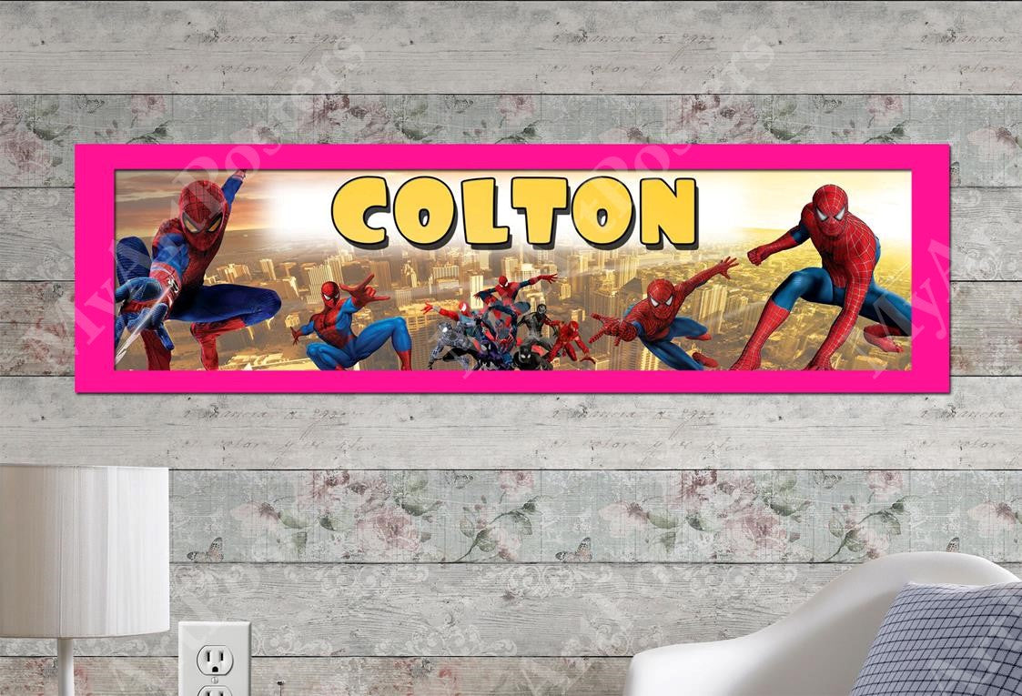 Spiderman - Personalized Poster with Matboard Frame