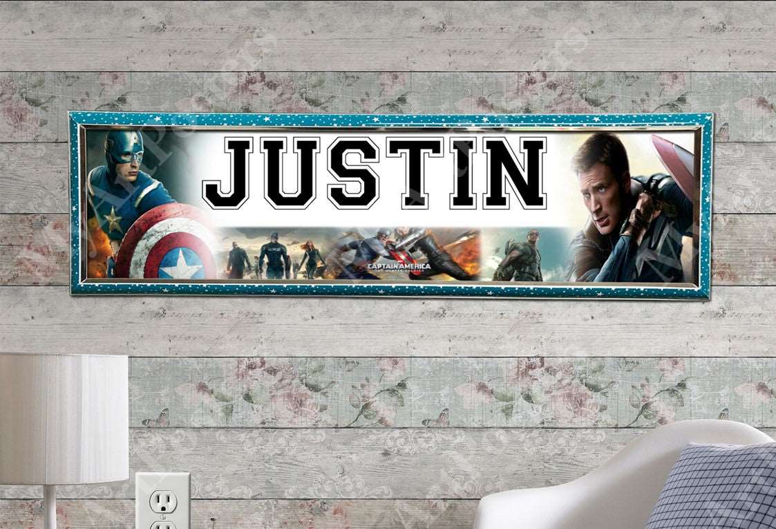 Captain America - Personalized Poster with Hard Frame