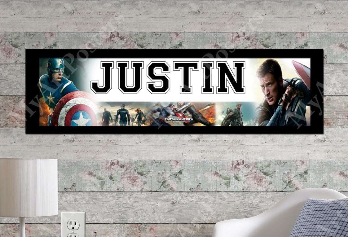 Captain America - Personalized Poster with Matboard Frame