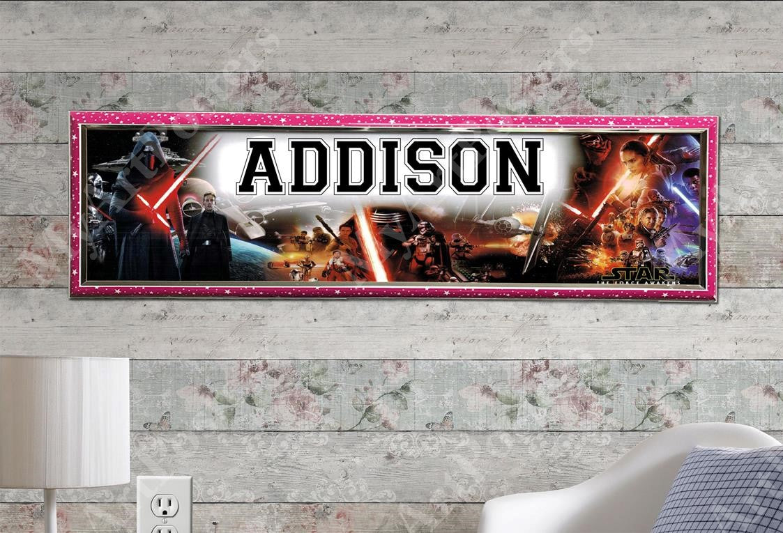 Star Wars The Force Awakens - Personalized Poster with Hard Frame