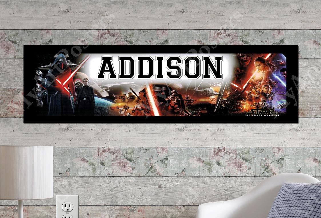 Star Wars The Force Awakens - Personalized Poster with Matboard Frame