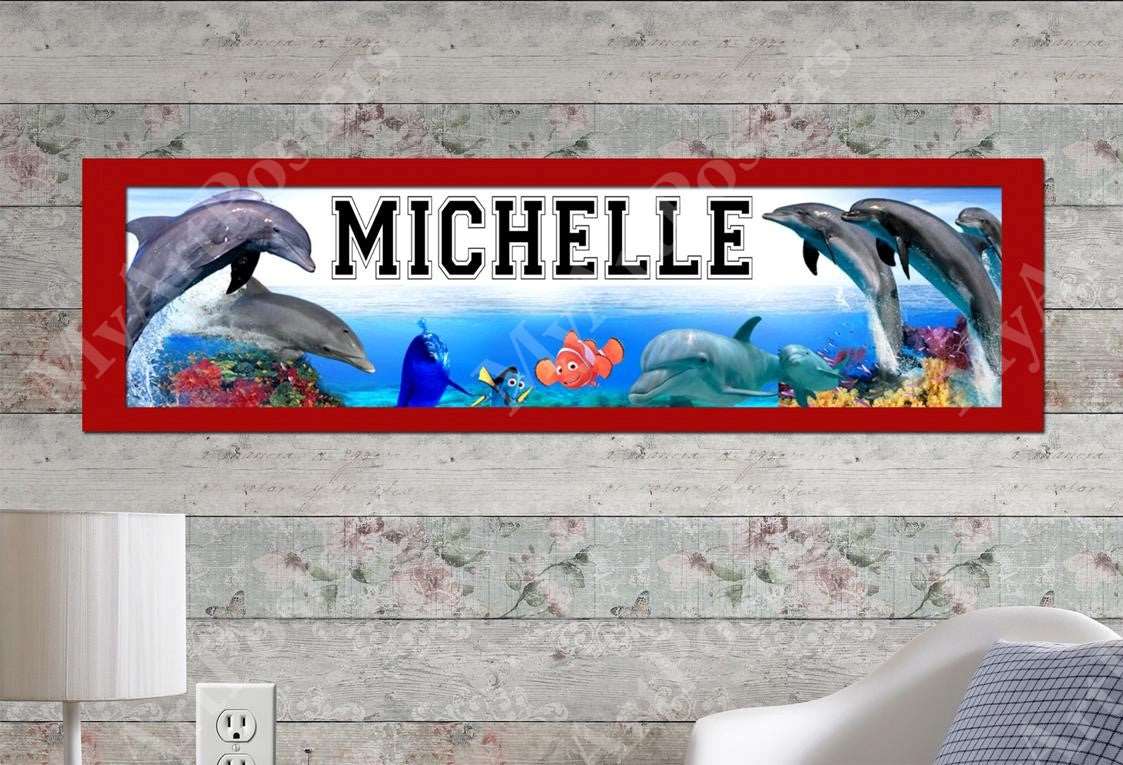 Dolphins - Personalized Poster with Matboard Frame