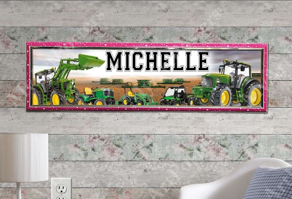 John Deere - Personalized Poster with Hard Frame