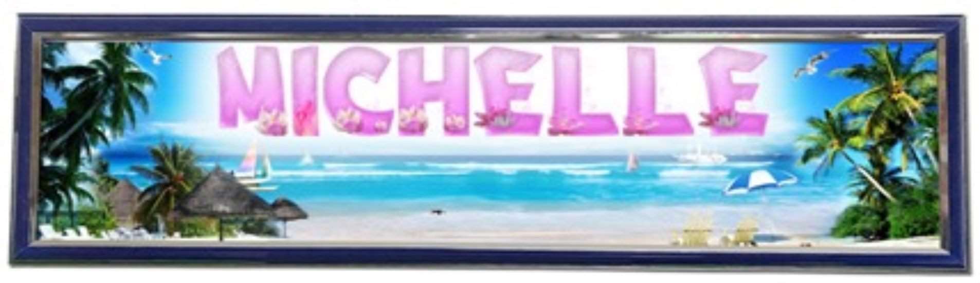 Beach Scene - Personalized Poster with Hard Frame