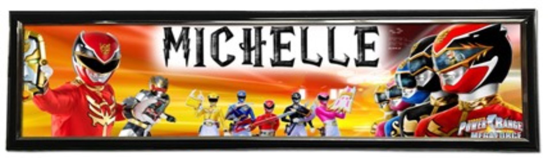 Power Rangers - Personalized Poster with Hard Frame, Custom Banner #1 ...