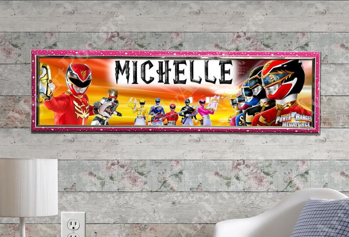 Power Rangers - Personalized Poster with Hard Frame