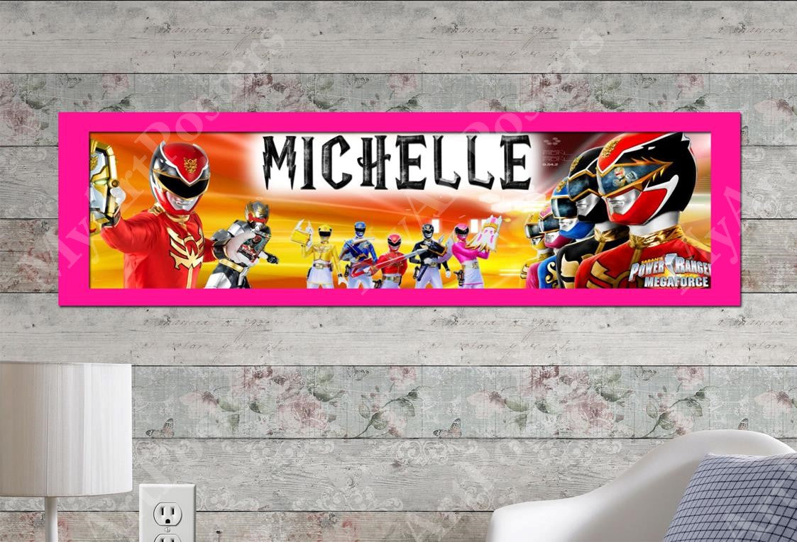 Power Rangers - Personalized Poster with Matboard Frame