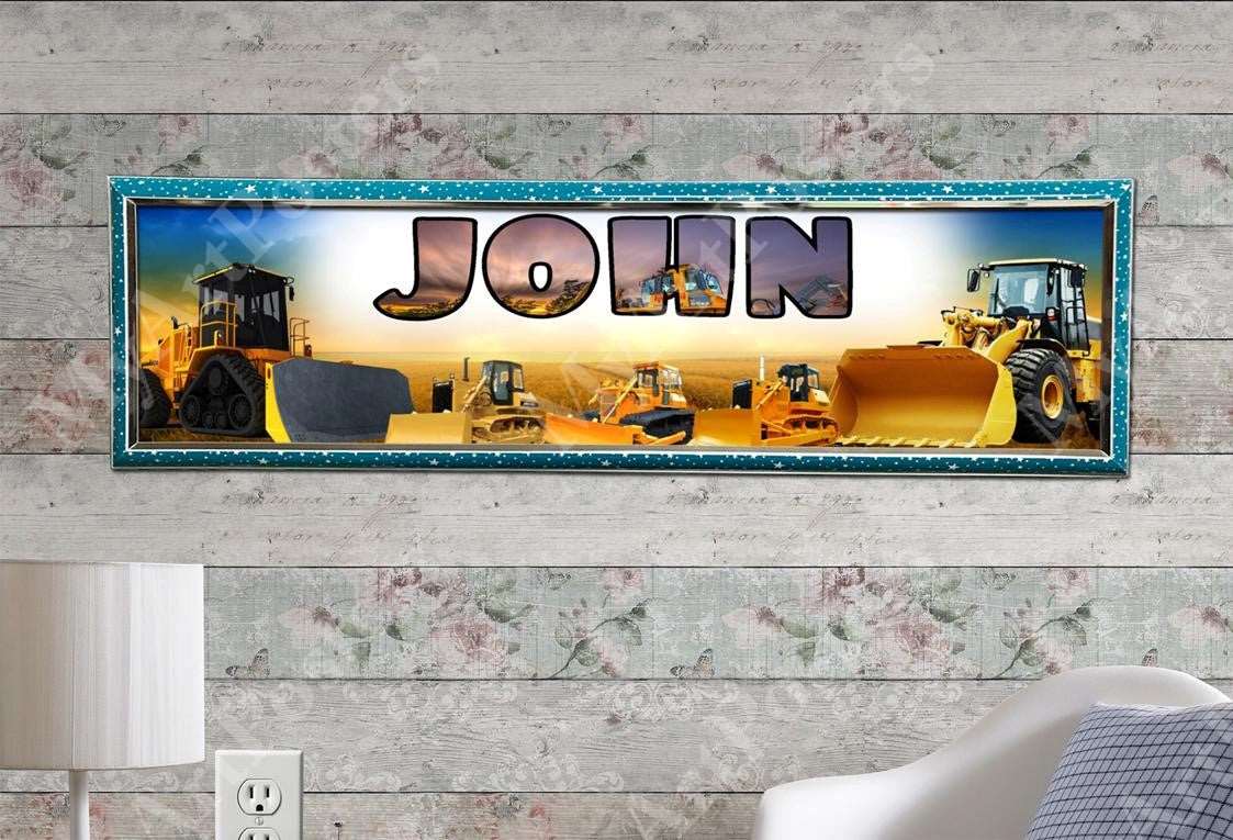 Bulldozer - Personalized Poster with Hard Frame