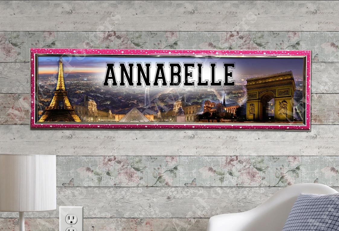 Paris City Scene - Personalized Poster with Hard Frame