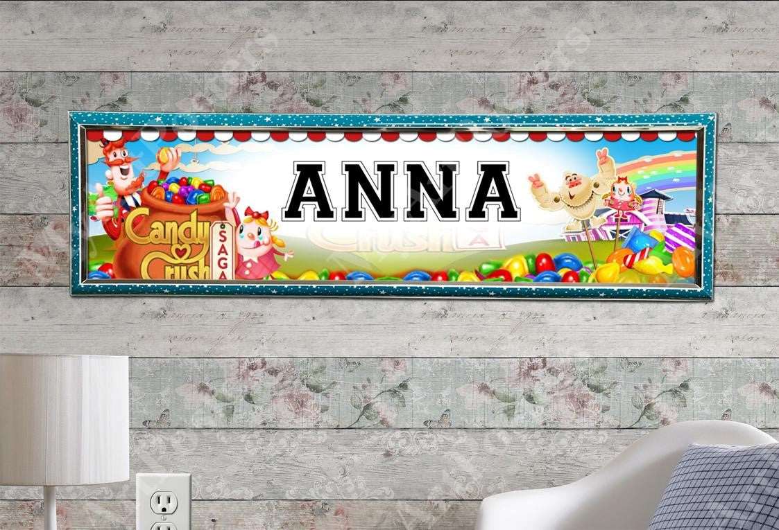 Candy Crush - Personalized Poster with Hard Frame