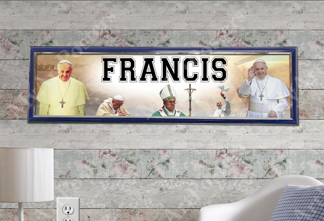 Pope Francis - Personalized Poster with Hard Frame