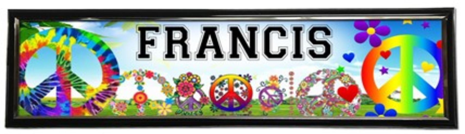 Peace Sign - Personalized Poster with Hard Frame