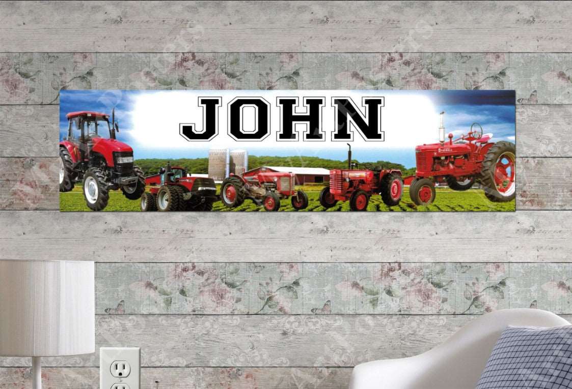 Red Tractors - Personalized Poster