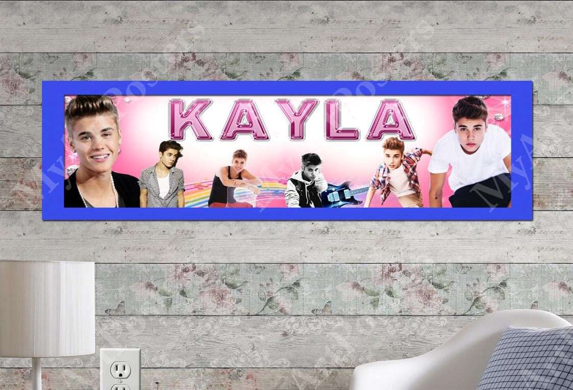 Justin Bieber - Personalized Poster with Matboard Frame