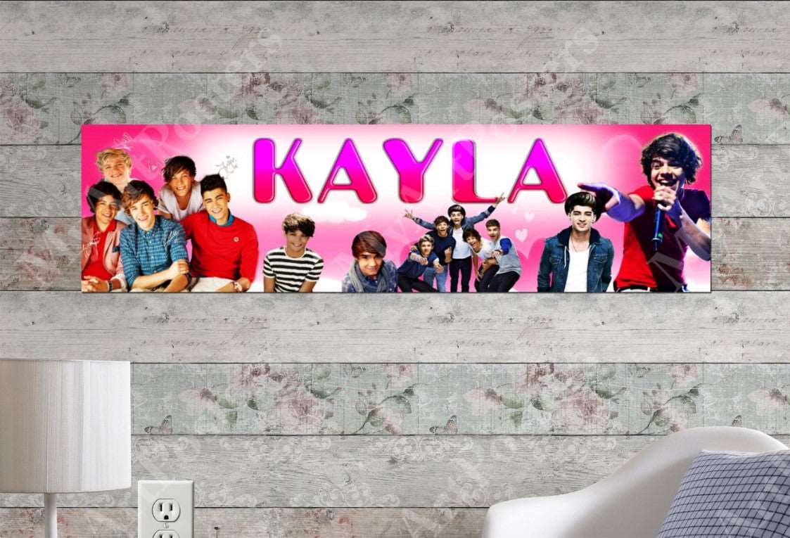 One Direction - Personalized Poster with Your Name On It