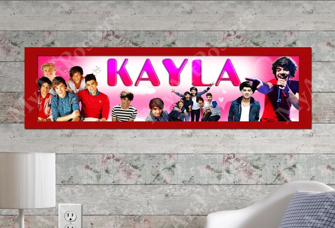 One Direction - Personalized Poster with Matboard Frame